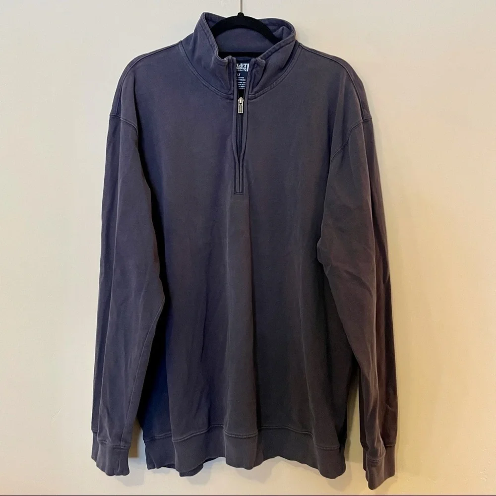 Duluth Trading Co Navy Blue No Good Lazy 1/4 Zip Sweatshirt